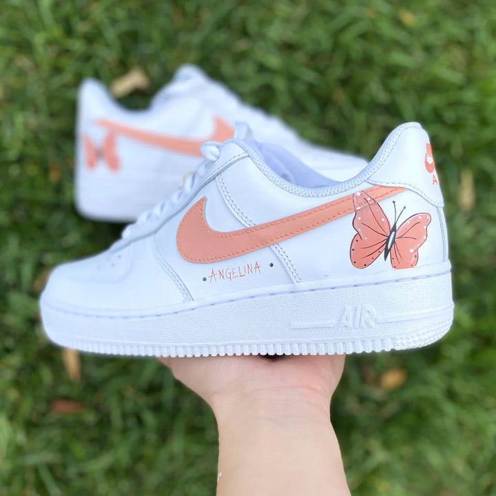 Peach Blossom Butterflies | CUSTOM AF1's