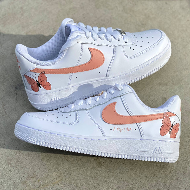 Peach Blossom Butterflies | CUSTOM AF1's